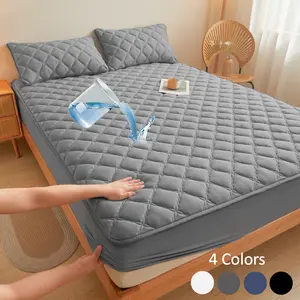 2pcs/3pcs waterproof and dirt-proof mattress cover Soft, comfortable and breathable mattress protector Suitable for bedrooms, guest rooms, apartments, schools and families with children, pets or the elderly Twin/Full/Queen/King (including pillowcases)