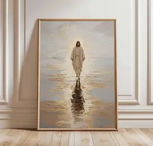 Jesus Walking on Water | Christian Art | Bible Verse Wall Decor Posters