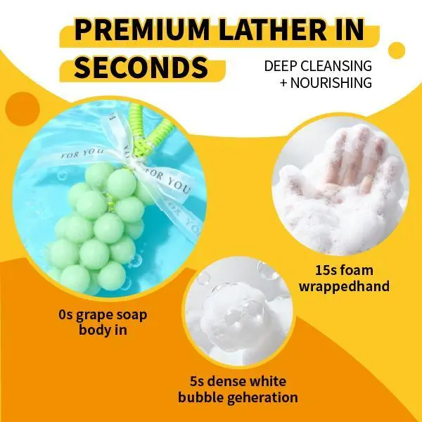 Product Introduction of 【Black Friday】 Vireo Proro & Paul Frank Grape Soap on a Rope – Handmade DIY Decorative Grape Soap, Natural and Gentle, Moisturizing and Cleansing, Long-Lasting Fresh Scent, Perfect for Home Décor and Bathroom, Aesthetic & Creative Christmas Gift 12