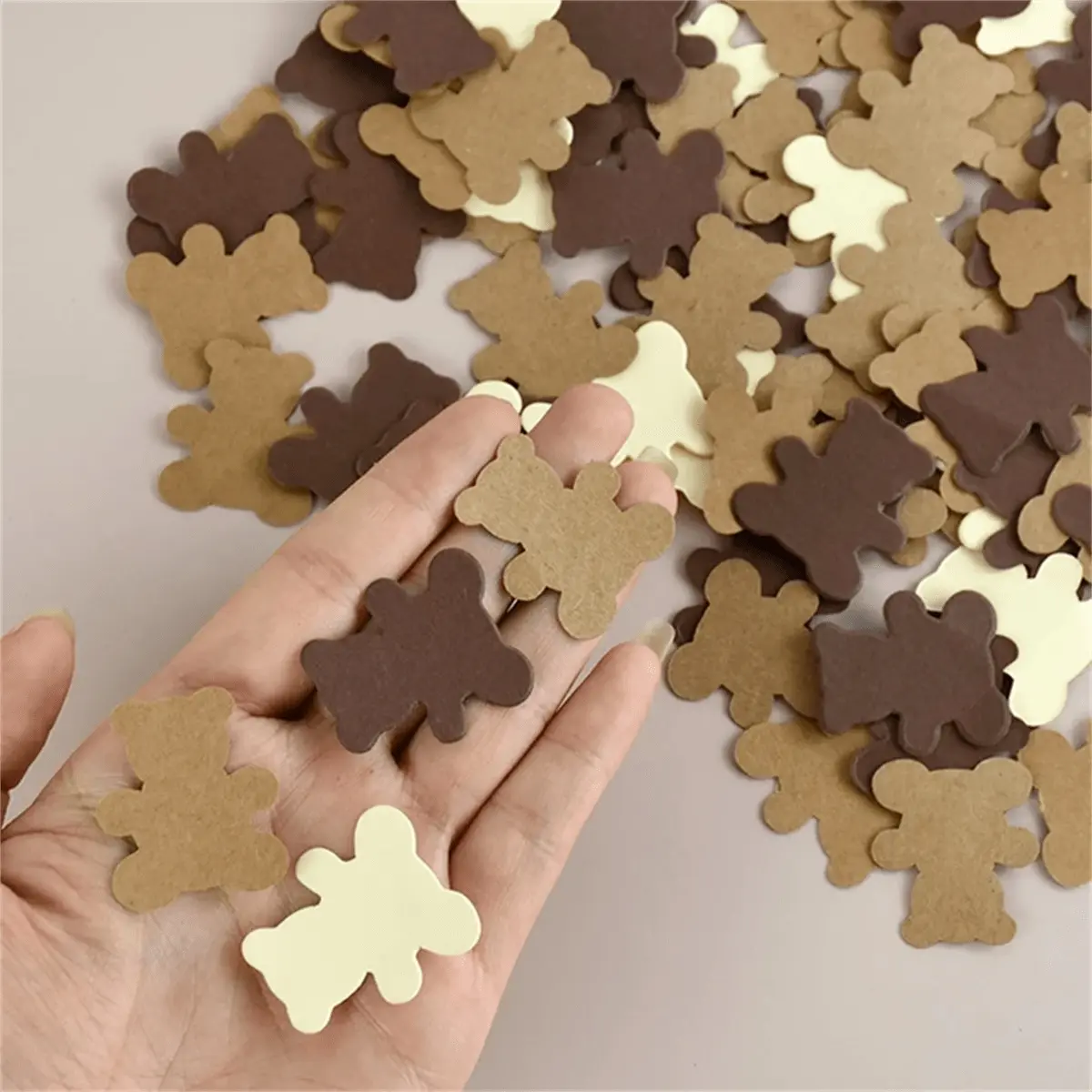 100pcs Cream Shower Party Table Confetti, Gender Reveal Party Decorations, Christmas First Birthday, Neutral Country Party Supplies