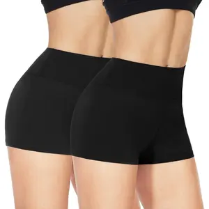 Nexiepoch 2 Pack Workout Biker Shorts Womens - 3" /5"/8" Booty Volleyball High Waisted Black Spandex Shorts for Yoga Dance NexiEpoch