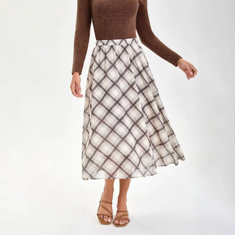 Women's Chiffon A-Line Skirt - A