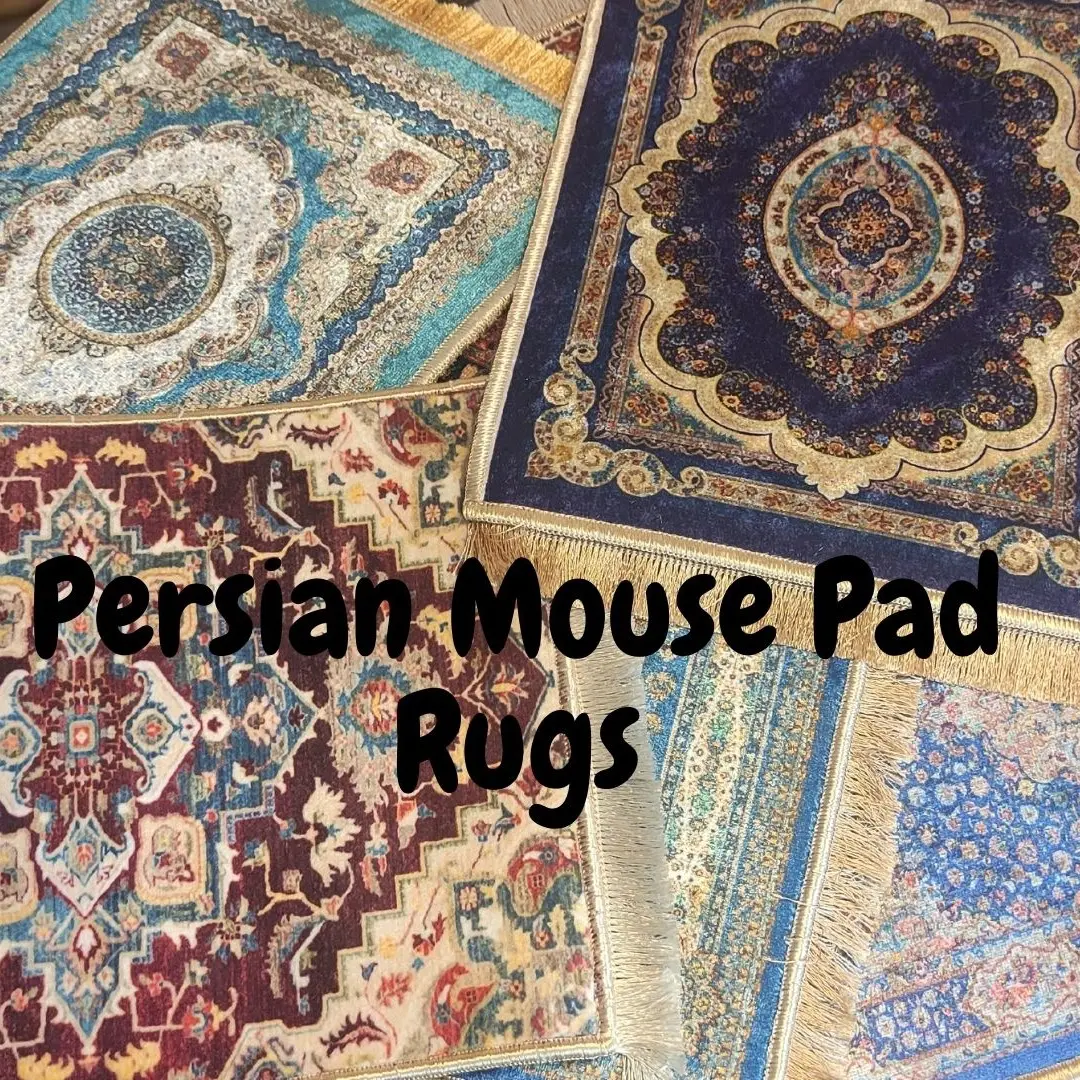 Rug Computer Mouse Pad, Persian Rug Mousepad , Oriental Bohemian Desk Mat, Boho Handmade Decor for Office, Gift for Coworker