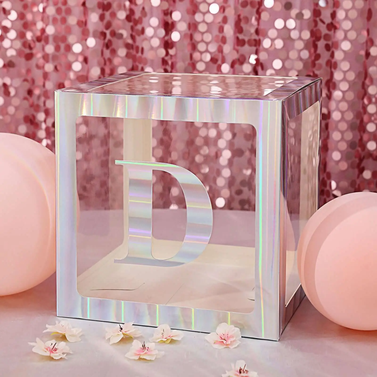 4 Pack 5" Iridescent Alphabet Sticker Banners - Customizable Stick-On Letters & Numbers, DIY Scrapbooking Supplies for Birthday Party Decoration, First Birthday, Baby Shower, Gender Reveal Backdrop, Party Decoration Supplies