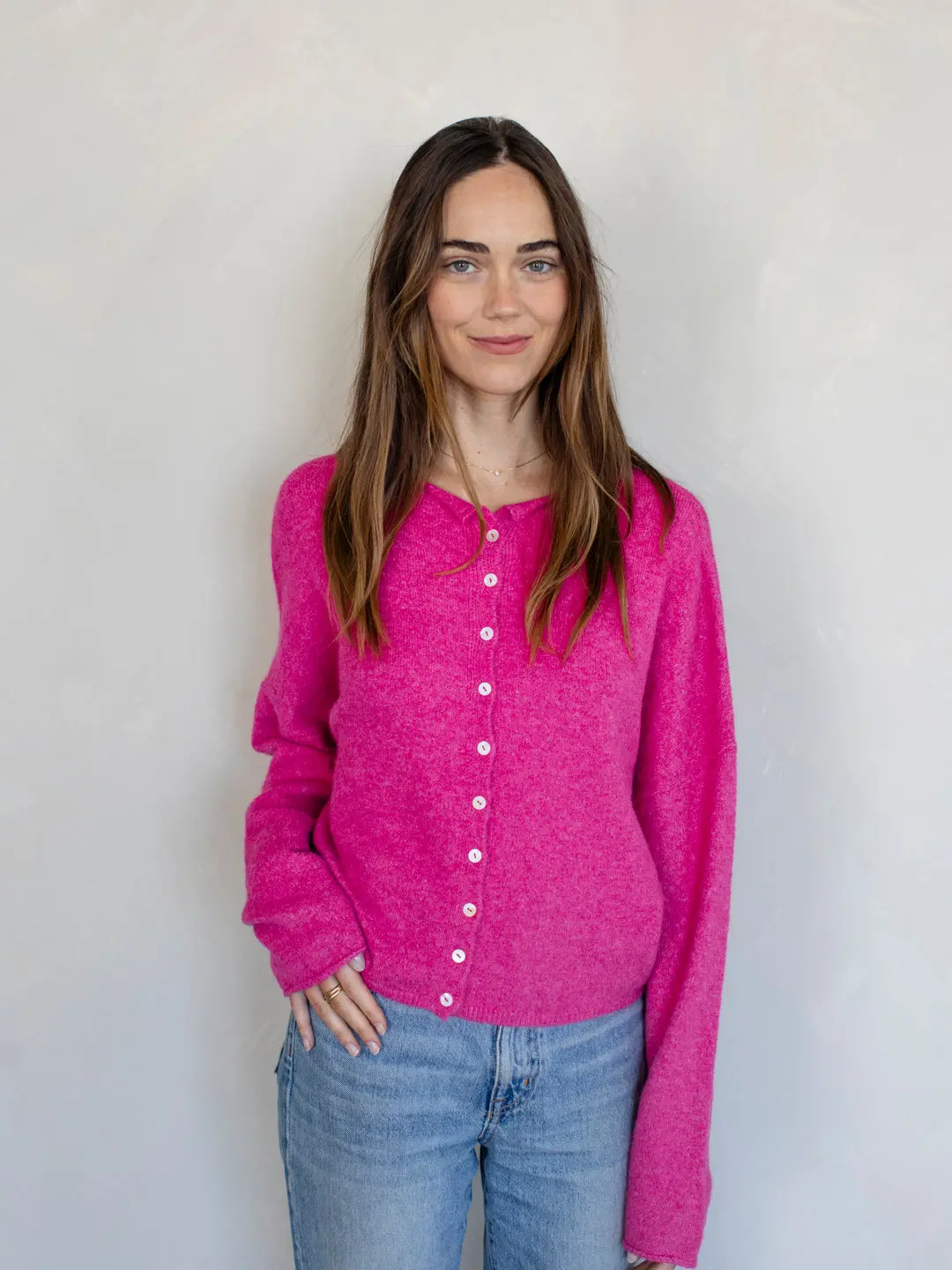 Fuchsia Piper Cardigan