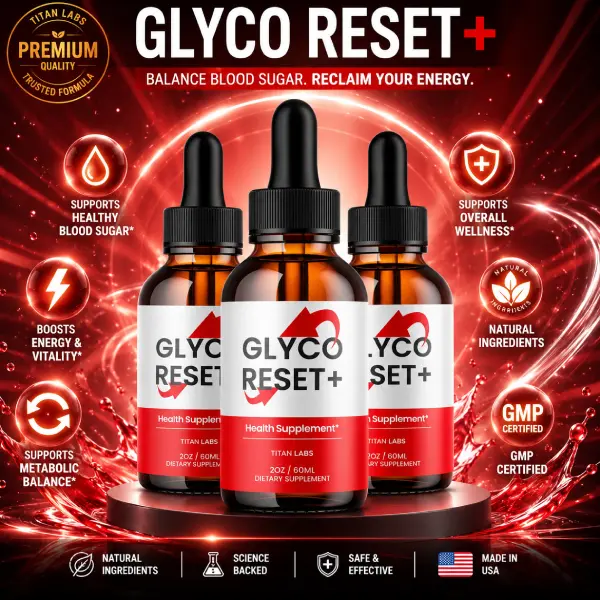 1 - 3 Pack Glyco Reset Drops Advanced Blood Support Supplement, Blood Sugar & Metabolic Health Support Formula, Natural Energy & Wellness Liquid Supplement, GlycoReset Drops