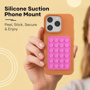 Sticky Grip Suction Phone Case Mount for iPhone & Android, Hands-Free Cell Phone Holder for Selfies & Videos