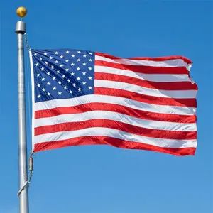 American Flags 3x5ft Heavy Duty USA Flag, 3x5 America Flag for Outside double side USA Flags Embroidered Stars Sewn Stripes Grommets