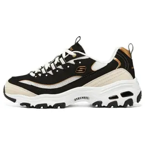 Skechers D'LITES 1.0 Women's Low-Top Dad Shoes: Comfortable, Cushioned, Retro, Height-Increasing, Durable Verifiable, with credentials and supporting global authentication