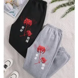 Anime Tokyo Ghoul Spider Lily Sweatpants, Unisex Graphic Streetwear Sweatpants, Unisex Cotton Graphic Casual Sweatpants, Gift For Fan LP3