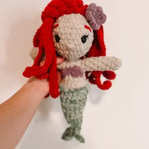 Handmade Crochet Mermaid - Crochet Baby Doll for Kids, Mermaid Lovers, Perfect Gift for Any Occasion
