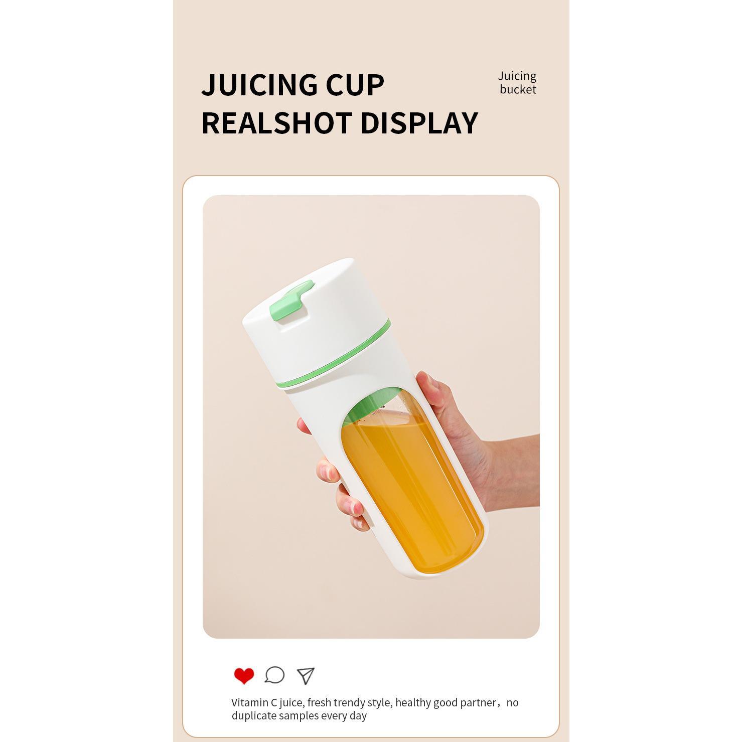 Kitchen Electric Juicer USB Charging Wireless Juices Blender Fruit Orange Mixer Squeezer Machine Ice Crush Cup Food Processor