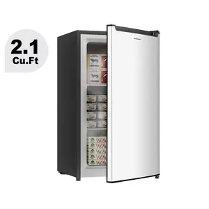 BANGSON 2.1 Cu.ft Small Upright Mini Freezer (Mini Fridge), Single-Door Freestanding Model with Adjustable Temperature, Energy-Efficient, Quiet, Compact Design