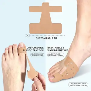 20PCS Pre-Cut Bunion Kinesiology Tape | Latex-Free Hypoallergenic Hallux Valgus Corrector Strips for All-Day Toe Support