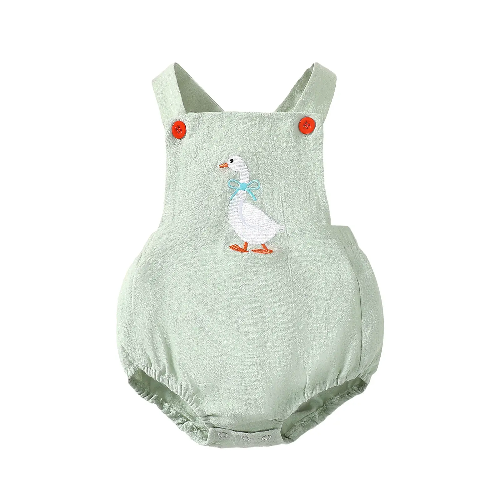 Newborn Baby Boy Girl Summer Outfit Sleeveless Mallard Duck Romper Suspender Bodysuit Farm Animal Baby Clothes