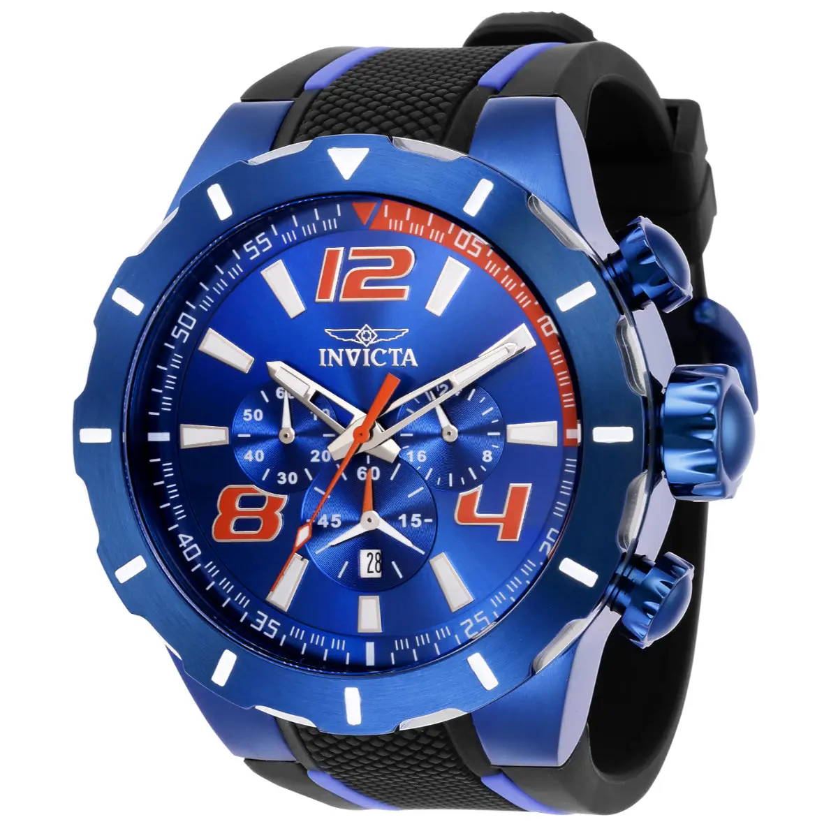 Invicta S1 Rally Overdrive Men's Watch - 52mm. Black. Blue (35738)