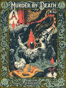 Murder By Death x AJJ Concert Poster – The Belasco Theater 2025
