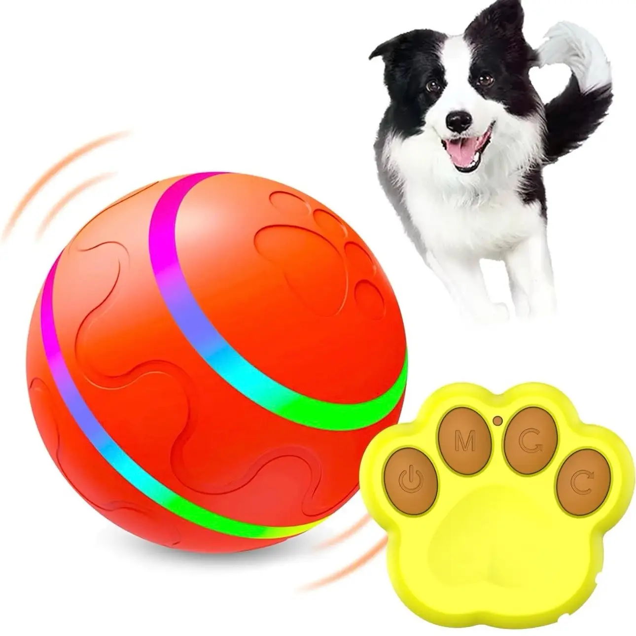 Interactive Bouncing Crazy Dog Ball Toy, With Rolling Modes, and Remote Control, For Small/Medium/Large Dogs
