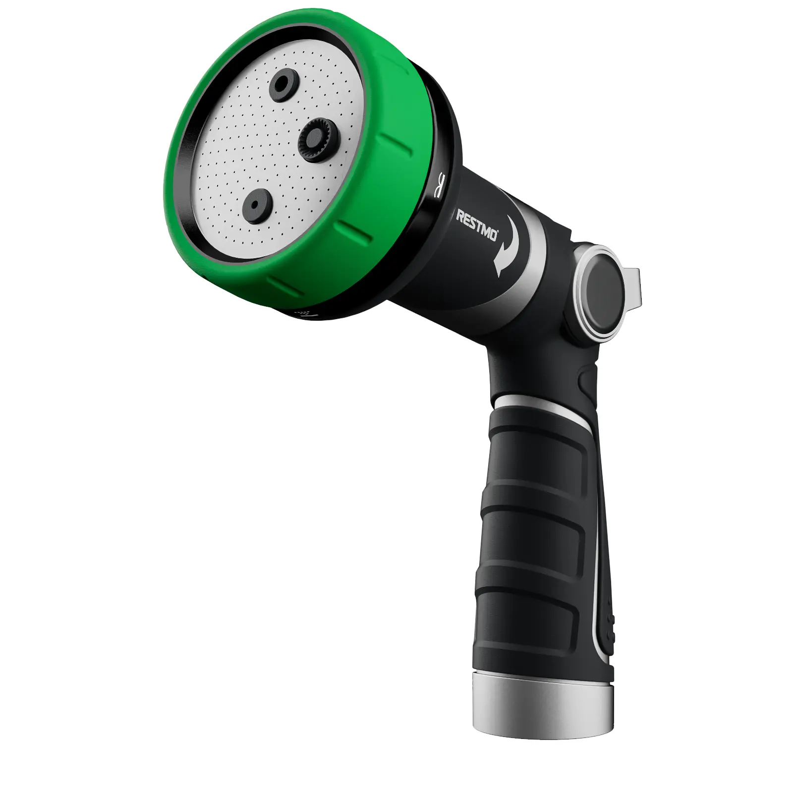 RESTMO 2-IN-1 Twist Hose Nozzle - Heavy Duty Metal High Pressure Nozzle, Adjustable Dual Spray Garden Lawn Sprayers with 4 Precision & Sprinkler Modes for Outdoor Yard