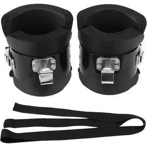 220.5lb Load Anti Gravity Inversion Boots, Hang Upside Down Shoes for Pressure Relief, with 30MM Comfortable Foam Padding and Locking Clips, Size 7.9X5.5IN