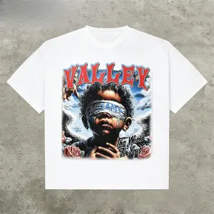 Retro Valley Grunge Y2K T-Shirt, 180g Cotton Jesus Graphic Streetwear Tee, Oversized Casual Daily Unisex Gift Top