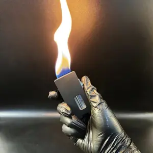 Elegant Black Windproof Lighter with Extra Wide Soft Flame - Smart Shake Ignition, Rechargeable Zinc Alloy Electronic Lighter, Transparent Window for Candles and Aromatherapy - Ideal Men's Gift for Outdoor Camping (Excludes Butane Gas)