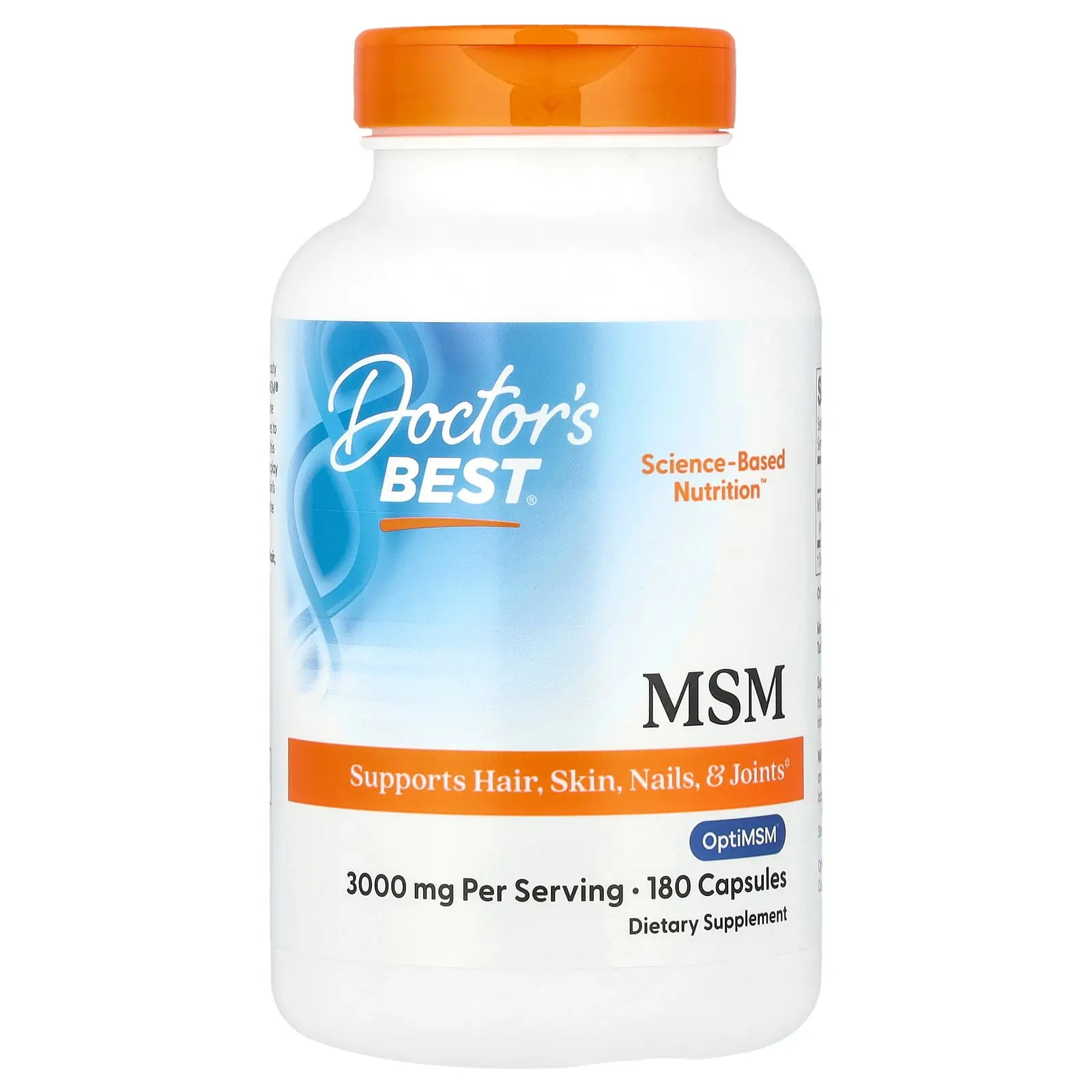 Doctor's Best MSM, 180 Capsules (1,000 mg per Capsule)