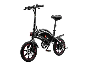 electric Bike 14-inch adult folding, 50+ milestop speed 25 km/h electric bike, 36V10Ah highenergy battery, front and rear disc brake design LEDdisplay portable electric scooter, can be equippedwith front and rear basket,cruise mode
