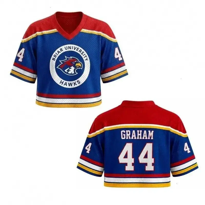 {OFF 55%} Briar University Hockey Crop Jersey – Graham 44 Bookish Sports Top, Romance Reader Inspired Mesh Shirt, Retro Hockey Fan Gift for Women