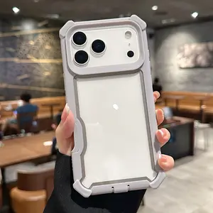 Silicone Transparent Back Panel Charging Port Dust Plug, Anti-Drop Shockproof Phone Case for iPhone 17/17 Pro/17 Air/17 Pro Max, Perfect Gift