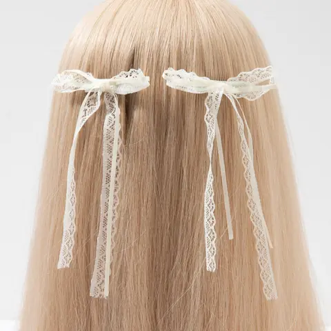 Lace Sweetheart Bowknot Decorative Hair Clips for Women, Summer Sweet Cute Bow Hair Clips for Girls, Super Cute Clips, Alloy Hair Accessories with Bow Embellishment for Daily Wear