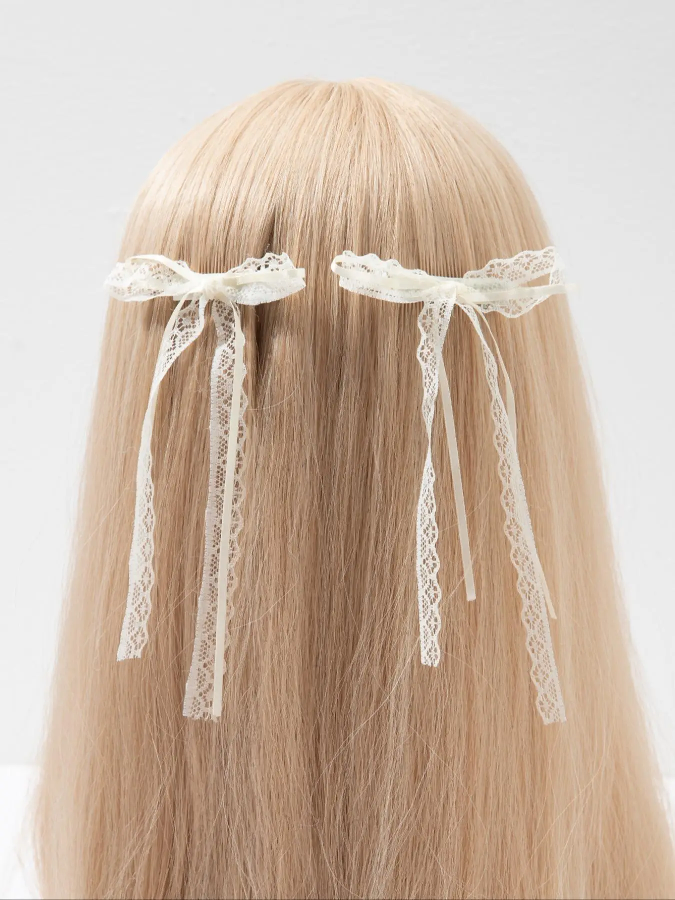 Elegant Trendy Lace Bowknot Decorative Hair Clips for Women, Summer Sweet Cute Bow Hair Clips for Girls, Fashionable Alloy Hair Accessories, 2024 Love