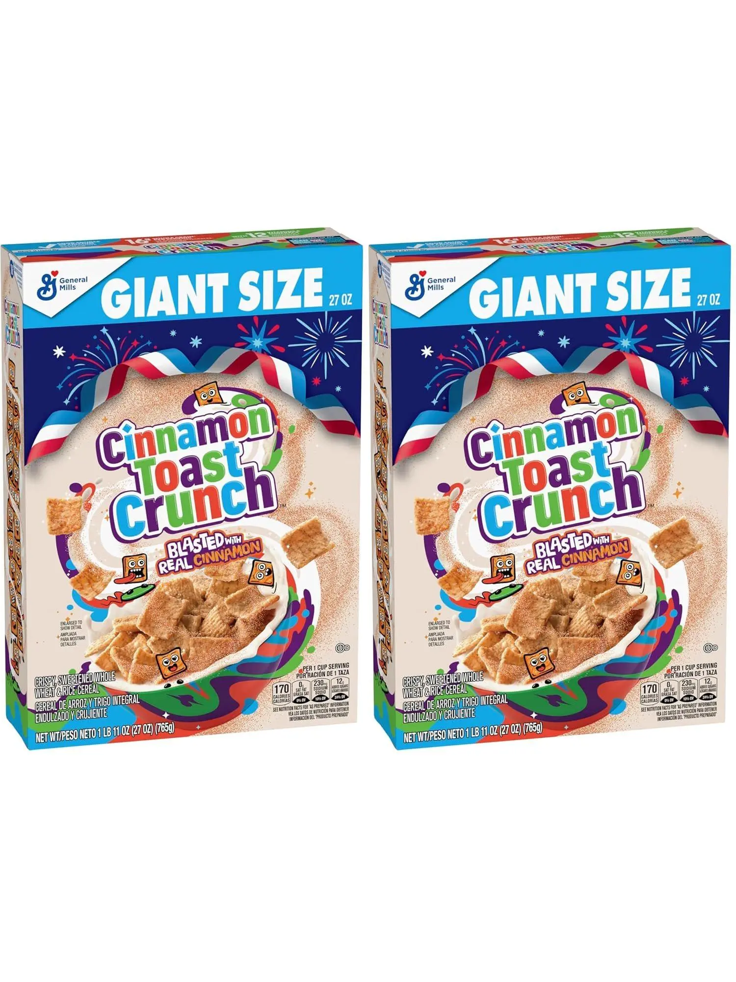 Cinnamon Toast Crunch Breakfast Cereal, Crispy Cinnamon Cereal, 12 oz