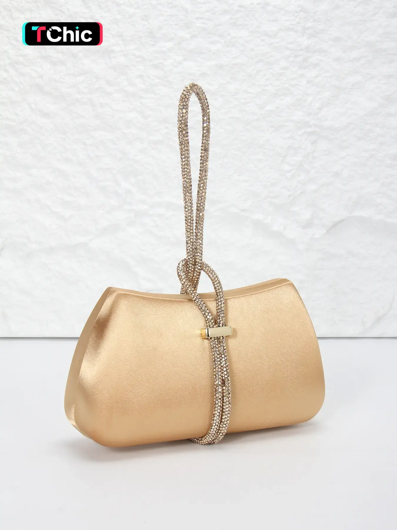 Exquisite compact evening clutch for women, handbag, clutch bag, elegant stylish purse, rhinestone handles, magnetic closure, perfect for weddings, parties, banquets, and more.