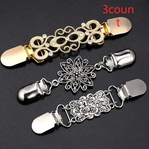 Vintage Sweater Shawl Clips, 3 Counts/set Retro Sweater Cardigan Collar Clips, Shirts Dresses Brooch Clips for Women and Girls Wearing, Home Textile Accessories, Fashion Accessory