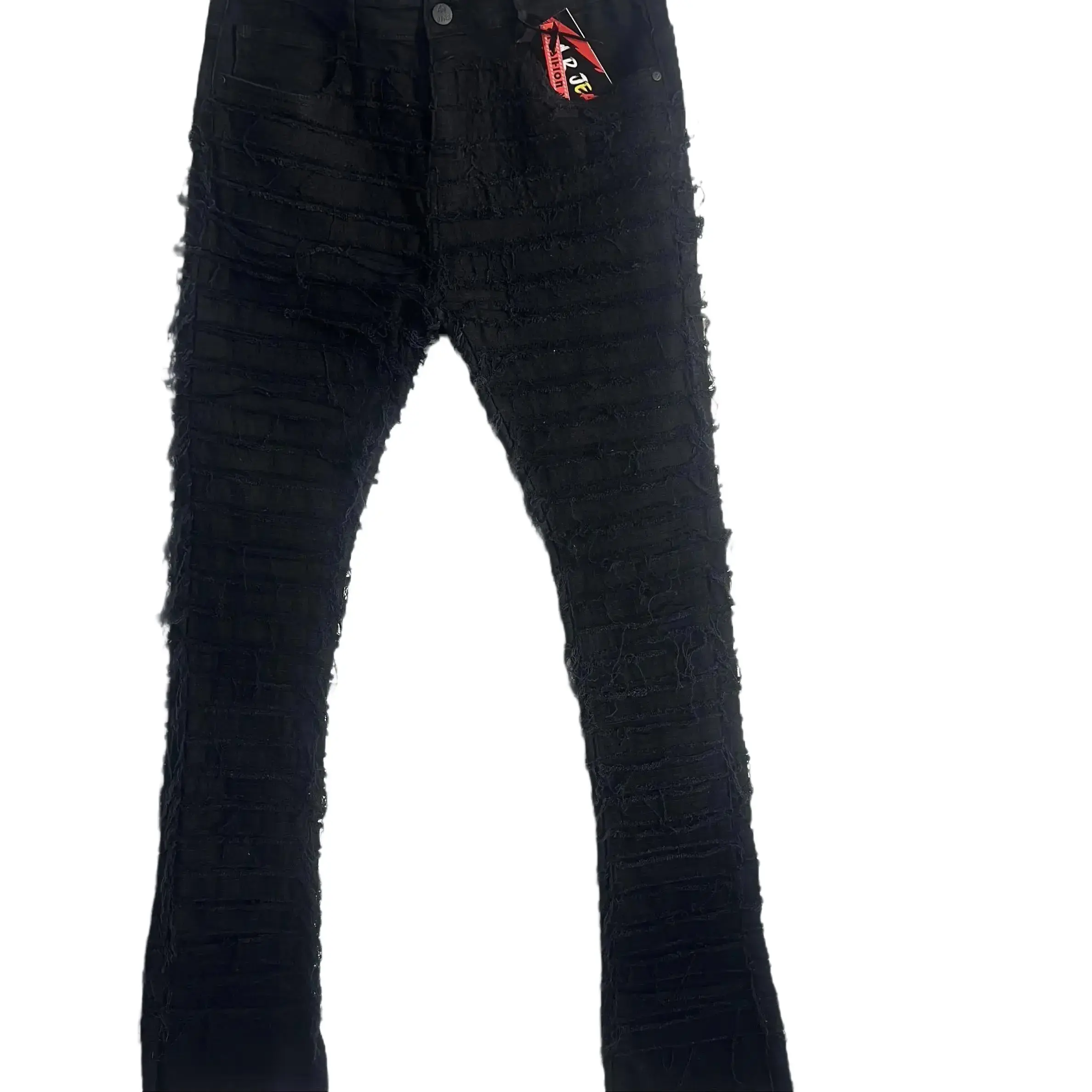 'Stacked Jeans' - Double Layer Denim Men's Bottoms