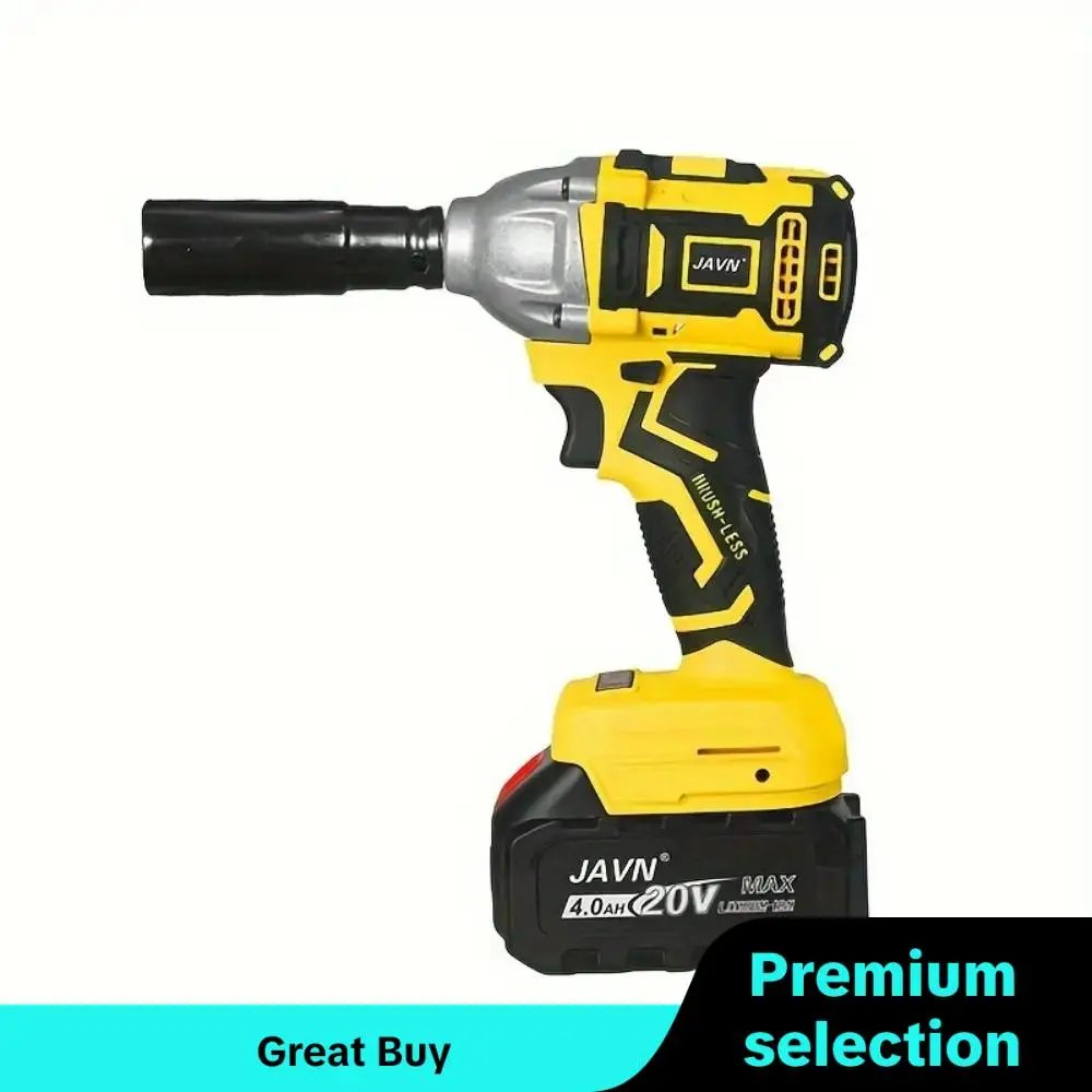 JAVN 320N.m Electric Impact Wrench, 20V Brushless Wrench Socket, Electric Cordless Wrench, Installation Power Tools, Compatible with Makita Batteries