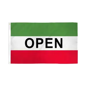 3x5ft Open (RWG) Polyester Banners - Bold Colors, Dye Sublimation Flags for Home, Festive Party Backdrops