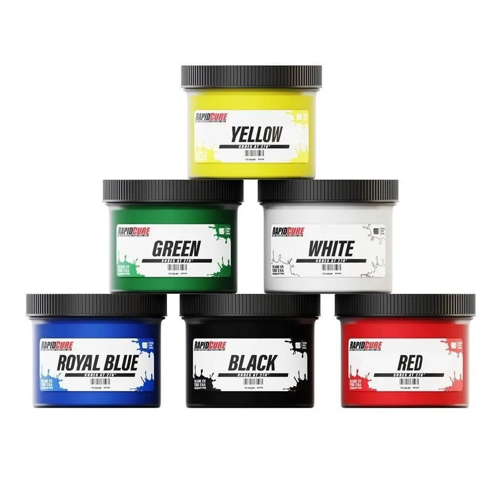 Rapid Cure Basic Screen Printing Plastisol Ink Kit