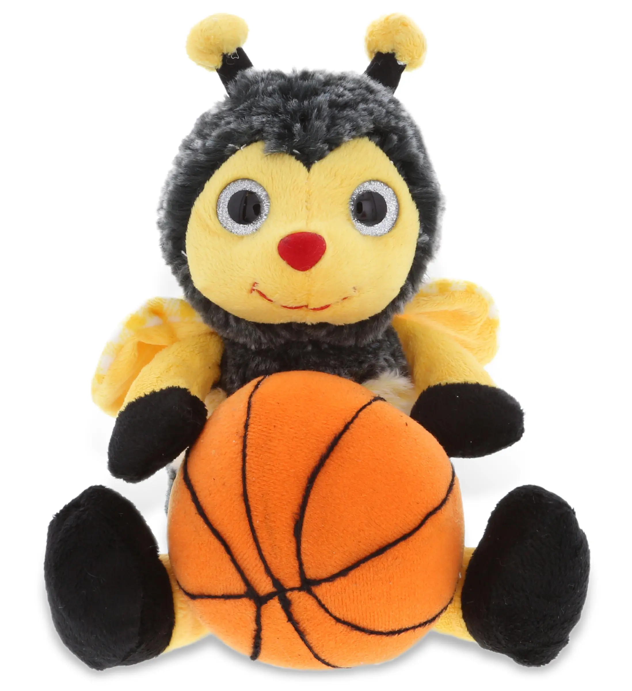 DOLLIBU Bee Character Plush Basketball Stuffed Toy - Cute-Shaped, Toddler-Safe, Super Soft Polyester Construction with Fluffy Fillings, Cute-Shaped Stuffed Toys, Toddler-Safe Stuffed Toys