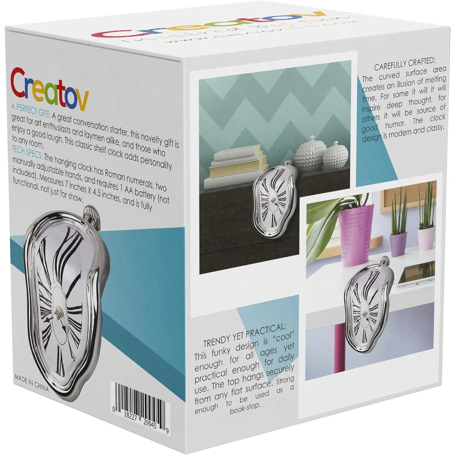 Decorative Dali Watch Melting Clock - Surrealistic Table Shelf Desk Fashion Melted Clock Salvador Dali Inspired Funny Home Decor Office Best Birthday Gift Idea