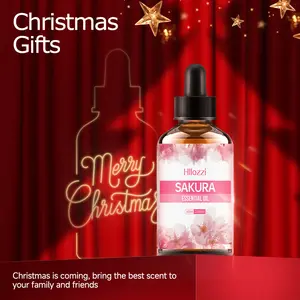 1pc 60ML Sakura Essential Oil for Diffusers, Humidifiers, Home Air Freshener, Improve Environment, Remove Odors, Relieve Stress, Gift Choice
