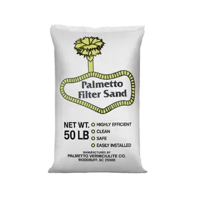 Swimming Pool Filter Sand for Above Ground and Inground Pools, Natural Silica, 50 Lb Bag - Residential and Commercial Pool System Accessories - Supplies for Cleaning and Maintenance