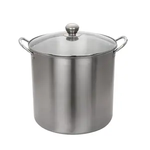 21.5 Quart Stainless Steel Canning Pot with Rack, Dual Water Bath Canner and Steam Canner, Large Stock Pot for Home Canning and Preserving
