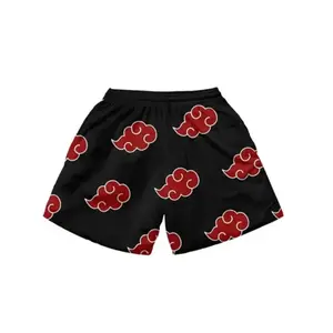 Akatsuki Cloud Fitness Shorts/ Naruto, Sport, Outdoor, Gym, Anime Shorts