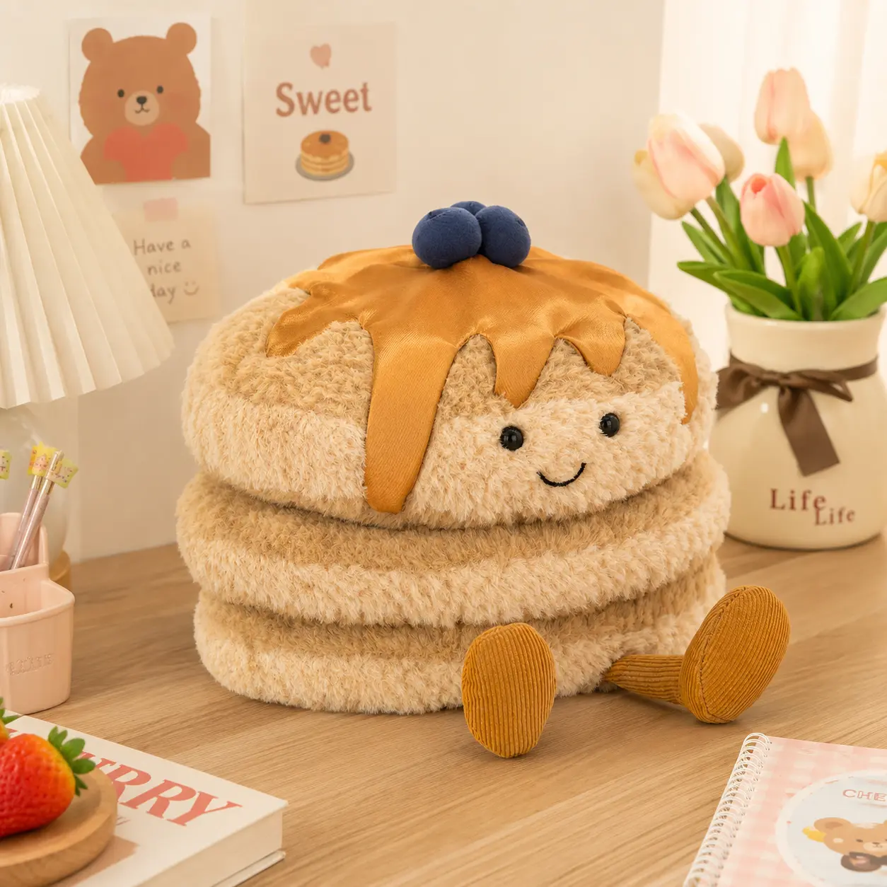 {JELLYCAT} Pancake Plush Toy – Cute Soft Stuffed Pancake Plush for Kids & Adults