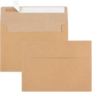 50 Pack Brown  Envelopes, 5x7 Envelopes for Invitations, A7 Invitation Envelopes for Personalize , Wedding,  Shower, Birthday Party