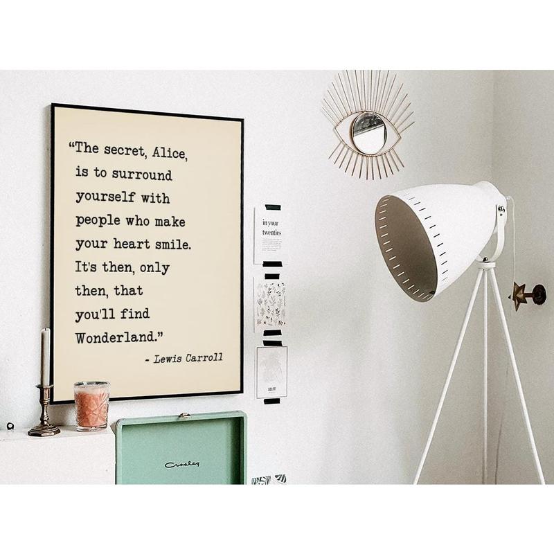 EVERY The Secret Alice Is To Surround Quote Alice In Wonderland Print, Nursery Decor, Kids Room Wall Art, Christmas Gift