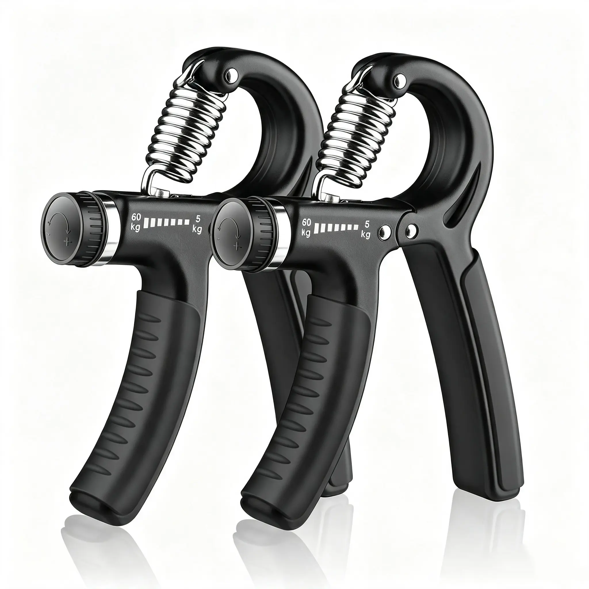 2 Pack Grip Strength Trainer, Hand Grip Exerciser Strengthener with Adjustable Resistance 11-132 Lbs (5-60kg), Forearm Strengthener Hand Exerciser for Musicians Athletes and Injury Recover