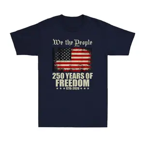 250 Years Distressed American Flag Anniversary USA 250th Birthday Men's T-Shirt